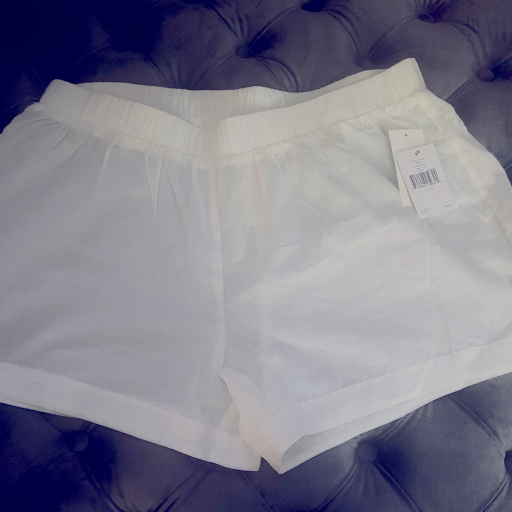NWT Kate spade white cover up shorts.